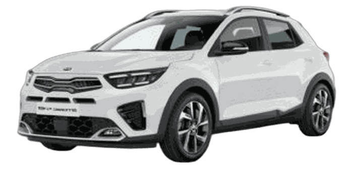 KIA Stonic urban SUV rental car at Tirana Airport